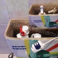 Spalvoto tualeto bakelio mechanizmų pilnas atnaujinimas